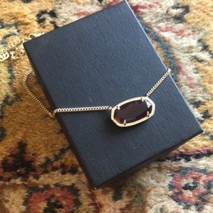 Kendra Scott Dylan Pendant Necklace Dark Purple